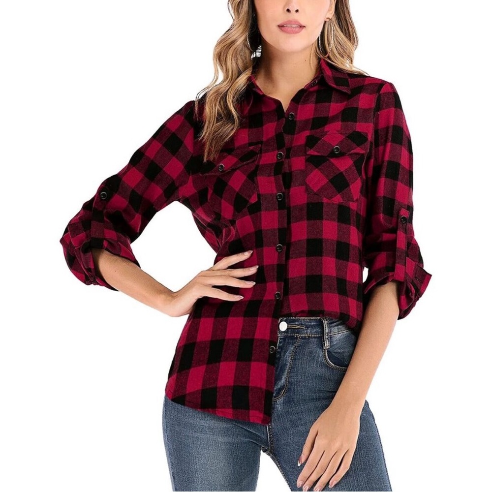 Matchstick Flannel Top
